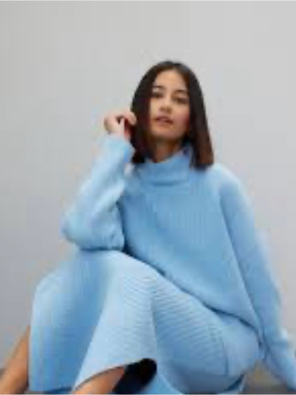 Suboo Light Blue Oversized Knit Sweater